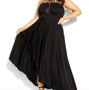 City Chic Plait Detail Maxi Dress